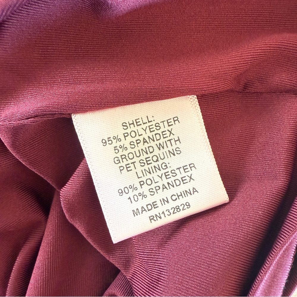 NWT Camila Coelho Justina Burgundy Red Sequin Mini Skirt Womens Size S - Picture 5 of 6